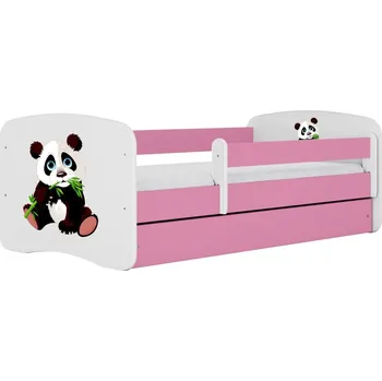 Dětská postel Dětská postel Babydreams panda růžová II, varianta 70x140, se šuplíky, s matrací