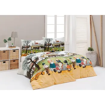 Povlečení Matějovský Jaro na vsi Bavlna deluxe digitál 1x 140/220, 1x 70/90