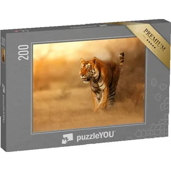 Puzzle puzzle 200 dílků „Tygr v přirozeném prostředí v Indii“