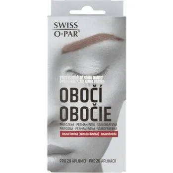 Barva na řasy a obočí Swiss O Par Profesionální sada barev obočí tmavě hnědá (přírodní hnědá)