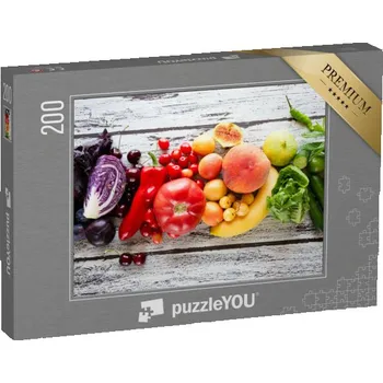 Puzzle puzzle 200 dílků „Barevné čerstvé ovoce a zelenina“