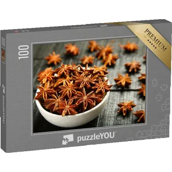 Puzzle puzzle 100 dílků „Čerstvé organické plody a semena koření badyán“