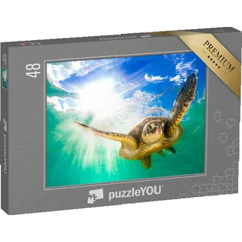 Puzzle puzzle 48 dílků „Želva zelenavá v Tichém oceánu“