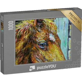 Puzzle puzzle „Koňské oko, umělecká malba“