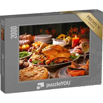 Puzzle puzzle 2000 dílků „Pečený krocan zdobený brusinkami“