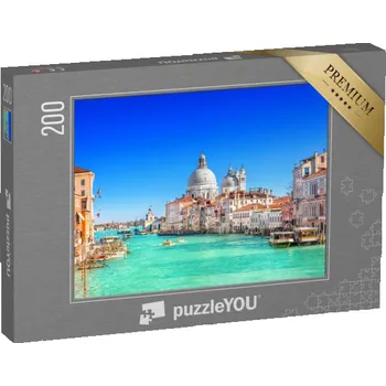 Puzzle puzzle 200 dílků „Canal Grande a bazilika Santa Maria della Salute, Benátky, Itálie“