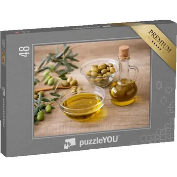 Puzzle puzzle 48 dílků „Extra panenský, zdravý olivový olej“