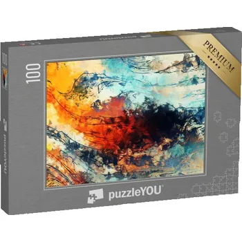 Puzzle puzzle 100 dílků „Barevná současná umělecká díla“