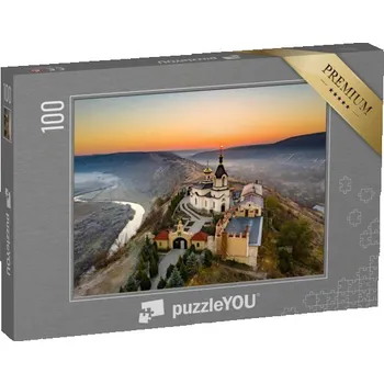 Puzzle puzzle 100 dílků „Klášter Orhei při východu slunce, Moldavsko“