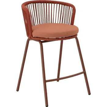 Somcasa Terakotově červená kovová barová židle Pierre 64,5 cm