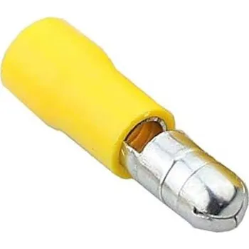 Síťový kabel Konektor KOLÍK 5mm žlutý, kabel 4-6mm2