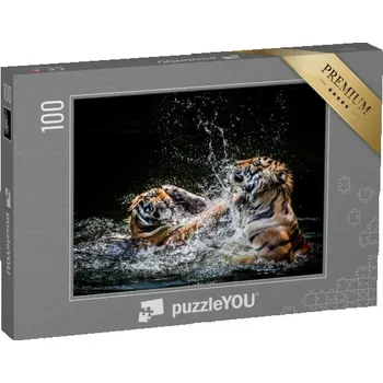Puzzle puzzle 100 dílků „Boj s tygry“
