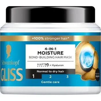 Vlasová regenerace Schwarzkopf Gliss hydratační maska 4v1 Aqua Revive pro normální až suché vlasy 400ml