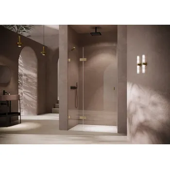 Hüppe Solva Pro bezrám křídlové dveře do niky s pevným segmentem na míru