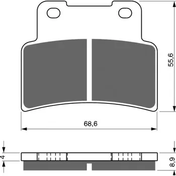Brzda pro motocykl GOLDFREN Brzdové destičky GOLDFREN 251 S33 STREET FRONT