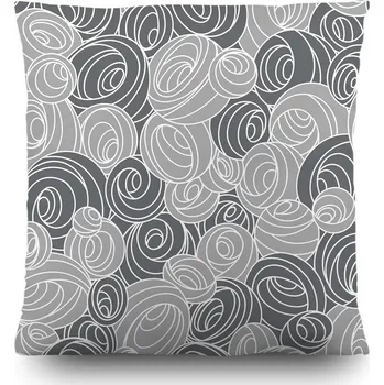 Povlečení AG Art Polštářek Spirály šedá, 45 x 45 cm