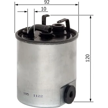 Palivový filtr Palivový filtr BOSCH F 026 402 044