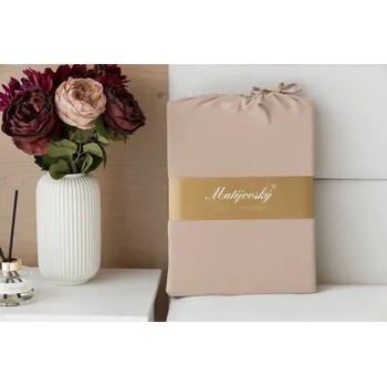 Prostěradlo Matějovský Hnědé INTERLOCK Jersey interlock 90-100 x 200-220/35