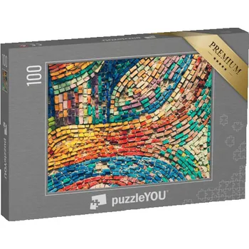 Puzzle puzzle 100 dílků „Keramická mozaika v různých barvách, zdobená budova“