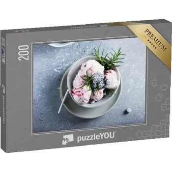 Puzzle puzzle 200 dílků „Zmrzlina s borůvkami, ostružinami a rozmarýnem“
