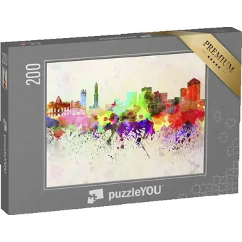 Puzzle puzzle 200 dílků „Panorama Janova, akvarel“