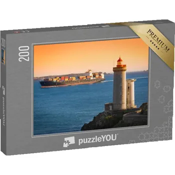 Puzzle puzzle 200 dílků „Maják Phare du Petit Minou v Bretani, Francie“