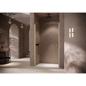 Hüppe Solva Pro s nástěnnou lištou křídlové dveře do niky na míru