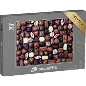 Puzzle puzzle 200 dílků „Sortiment jemných čokoládových pralinek“