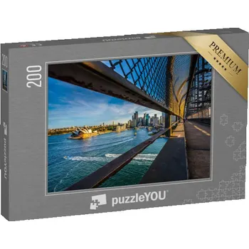 Puzzle puzzle 200 dílků „Opera na chodníku u přístavního mostu, Sydney, Austrálie“
