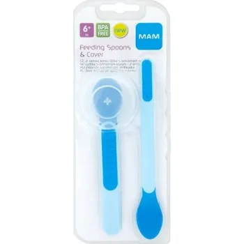 Příbor MAM 2-fázová krmící lžička s ochranným krytem