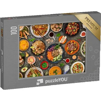 Puzzle puzzle 100 dílků „Asijská jídla“