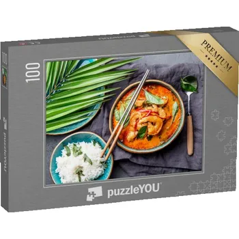 Puzzle puzzle 100 dílků „Kari polévka s krevetami, Thajsko“