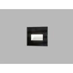 Zápustné nástěnné LED2 skleněné svítidlo WALK II GLASS IP66 Varianta: 105 x 81 mm, černá, 5 W, 300 lm, 3CCT