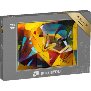 Puzzle puzzle 48 dílků „Reprodukce slavných obrazů Picassa, olejomalba“