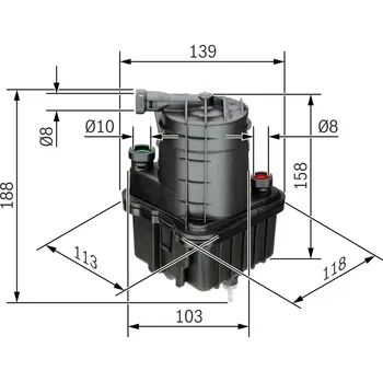 Palivový filtr Palivový filtr BOSCH 0 450 907 015
