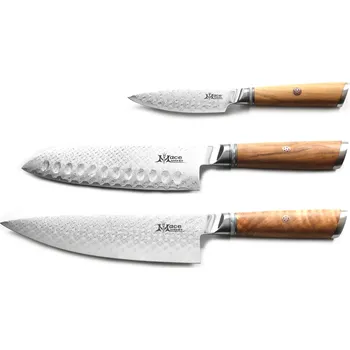 MaceMaker ARTEMI Sada SanMai damaškových kuchyňských nožů 3 ks