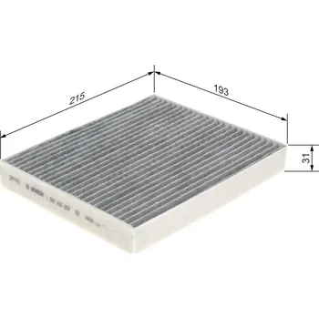 Ventilátor topení a klimatizace Filtr, vzduch v interiéru BOSCH 1 987 435 557