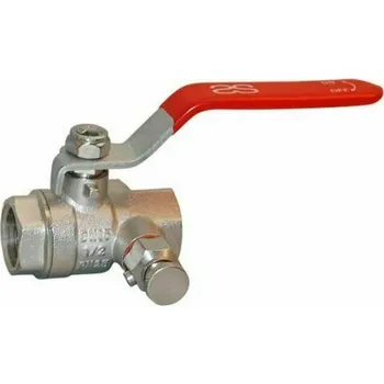 Vodovodní kohout Kohout kulový s odvodněním 1" FF s pákou