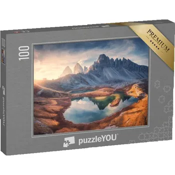 Puzzle puzzle 100 dílků „Divoké Dolomity, Itálie“