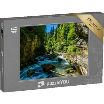 Puzzle puzzle 48 dílků „Wilde Breitachklamm, Bavorsko, Německo“