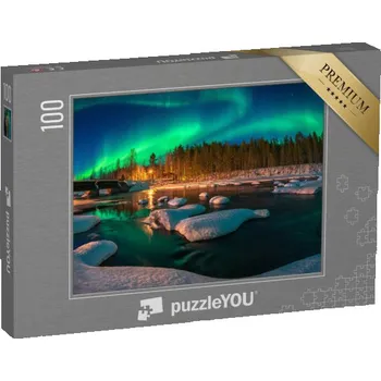 Puzzle puzzle 100 dílků „Aurora borealis, polární záře“
