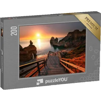 Puzzle puzzle 200 dílků „Zátoka v Ponta da Piedade, Algarve, Portugalsko“