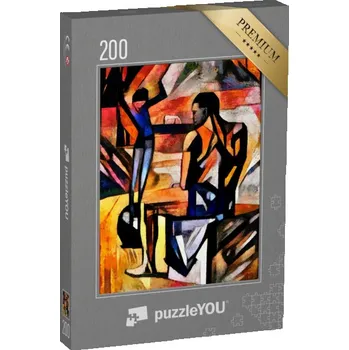 Puzzle puzzle 200 dílků „Dívka na plese, moderní interpretace Picassova díla“