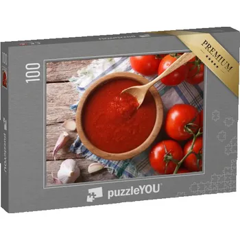 Puzzle puzzle 100 dílků „Česnek do rajčatové omáčky s bazalkou“