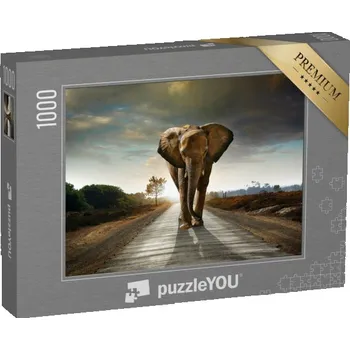 Puzzle puzzle „Slon na silnici“