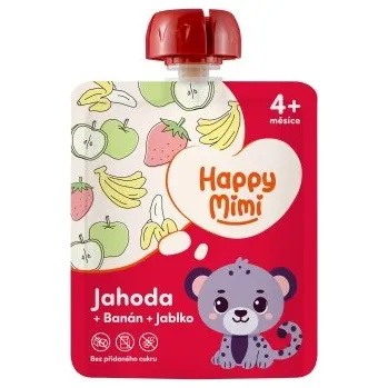 Dětská výživa Happy Mimi ovocný příkrm Jahoda 90g