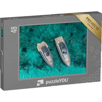 Puzzle puzzle 48 dílků „Motorový člun, moře Formentera“