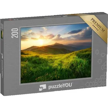 Puzzle puzzle 200 dílků „Horské údolí při východu slunce“
