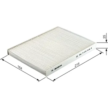 Ventilátor topení a klimatizace Filtr, vzduch v interiéru BOSCH 1 987 432 072