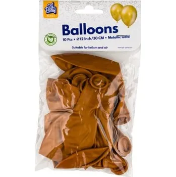 Balónek PD Party Balónky latex zlaté 10ks